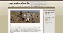 Desktop Screenshot of hopearchaeology.net