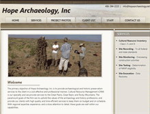 Tablet Screenshot of hopearchaeology.net